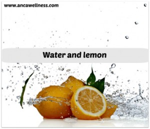 water and lemon